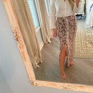 Snakeskin maxi skirt.  Size L.  target